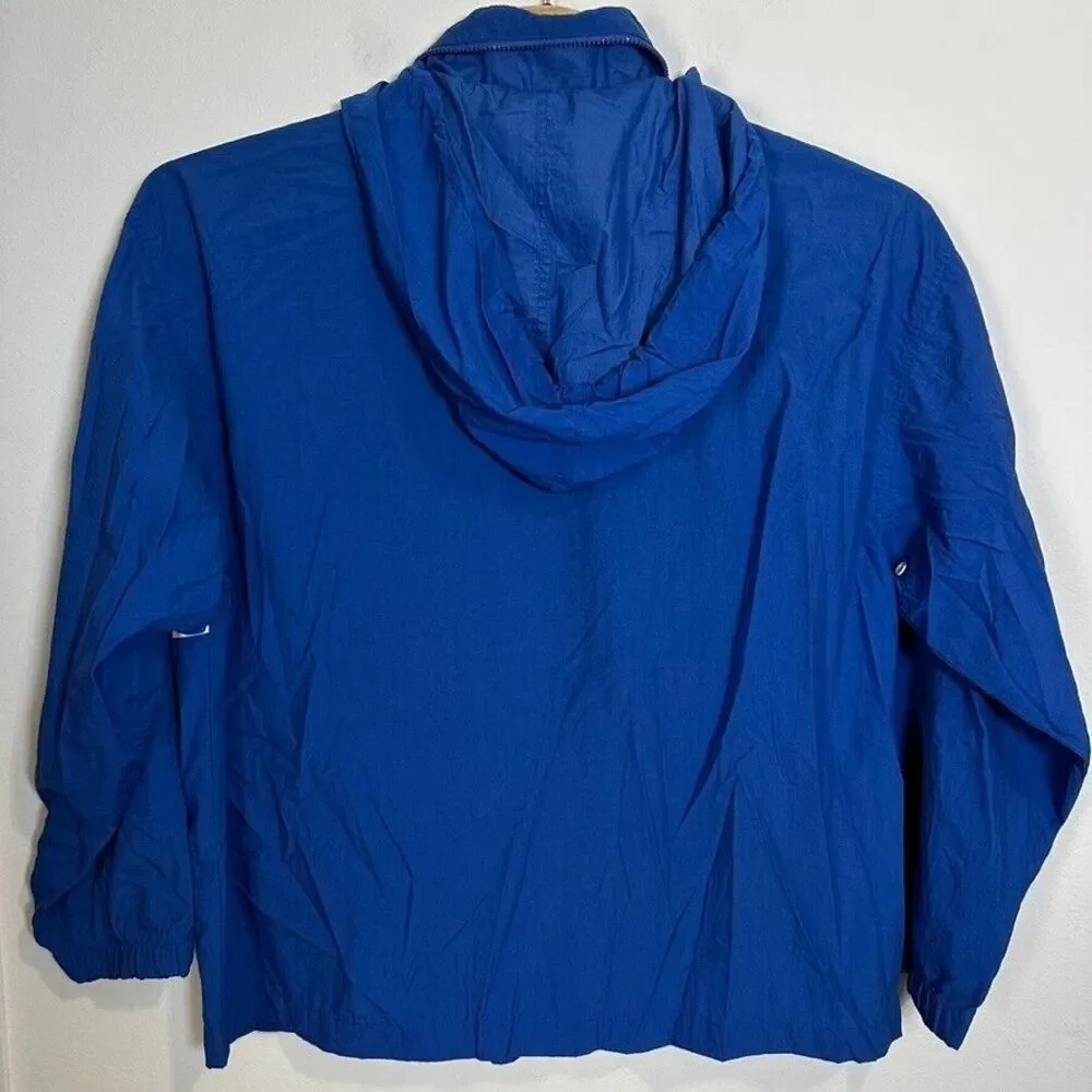 VTG Gap Anorak Windbreaker Jacket Mens Large Blue‎ Hooded Quarter Zip Nylon